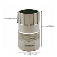 Bike Flywheel Socket Tool Compact Flywheel Socket with Knurled Grip One-Piece Wrench for Cyclists, Mechanics