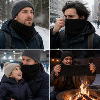 Unisex Fleece Lined Knitted Neck Warmer for Winter Outdoor Activities