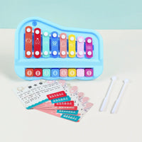 Xylophone with Mallets Educational Hand-Held Percussion Piano Well-Tuned Percussion Instrument for Young Children, Beginners, Home, Classroom