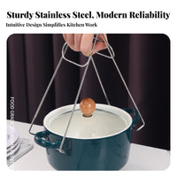 Stainless Steel Bowl Clamp Non-Non-Attracting Anti-Scald Bowl Clamp Hot Plate Grabber Gripper S Thickened Wire Stainless Steel