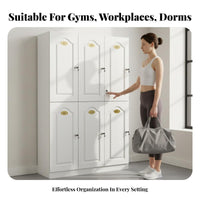 Optional Smart Lock Employee Personal Locker Large Capacity Employee Storage Locker Long-Lasting Gym Storage Cabinet Heavy Duty for Employees, Students, Mind-Body Studio Studio, Dormitory, Office, Spa