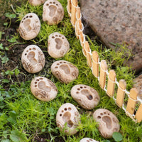 20 Pieces Paw Print Stepping Stone DIY Decoration for Flower Pot, Terrarium