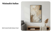 Neutral Tones Cream Design Abstract Painting Ready to Hang Abstract Textured Wall Art Brushed Aluminum Alloy Frame 3D Textured Wall Art for Interior Designers, Business Owners, Gift Givers, Living Room, Entryway, Hallway, Bedroom