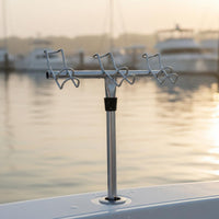 Three Tube Rod Rack 3 in 1 Triple Rod Rack Rustproof Outdoor Gear for Anglers