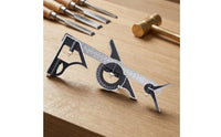 Combination Square with Bubble Level 0-180 Degree Combination Square Angle Locator Multifunction Protractor Stainless Steel