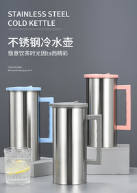 Stainless Steel Cold Water Pitcher with Thickened Single Layer, Korean Style, for Home and Restaurant