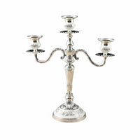 Elegant Design Bronze Candelabra Ornate Carved Base Metal Candelabra Romantic Mood Metal Candle Holder Long-Lasting for Wedding