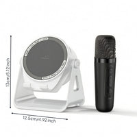 Wireless Bluetooth Speaker with Handheld Audio Input Multi-Function Speaker with Phone Stand Compact Karaoke Machine Hands-Unrestricted for Streamers