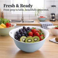 Draining Basket for Fruit Vegetable Washing Food Strainers, 2 in 1 Fruit Cleaning Bowl with Strainer Container