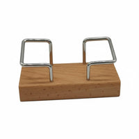 Card Holder with Wooden Base Desktop Business Card Holder Compact for Professionals