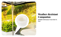 4 Pieces Ribbed Umbrella Adapter Sleeve Threaded Deck Umbrella Sleeve