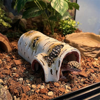 Realistic Reptile Hide and PVC Reptile Hide, Crested Gecko Enclosure Accessories for Turtle and Reptile, Hollow Interior Shelter