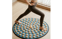 Wood Foot Low Profile Wood Foot Acupressure Mat Teal Surface