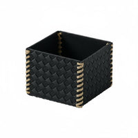 Remote Control Holder Elegant Design Woven Leather Organizer Spacespace-Conserving Accessory