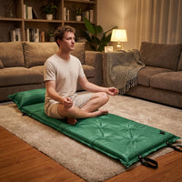 Inflatable Mattress with Integrated Pillow, Self-Inflating Air Mattress and Camping Mat, Waterproof Mat with Carry Bag, Folding Sleeping Mat