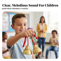 Early Music Education Handled Clapper Bell Develops Rhythm Percussion Instrument Crisp Sound Educational Plaything Long-Lasting and Safe for Children, Preschoolers, Kindergarten, Classrooms, School, Playroom
