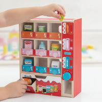 Batterybattery-Not-Required Wooden Vending Machine Tabletop Toy Vending Machine Interactive Educational for Children, Toddlers, Preschoolers, Playroom, Classroom