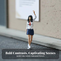 1:64 Scale People Figure Stylish Design Sports Fitness Figure Cityscape Vignette Figurine Dynamic Pose Miniature Human Model