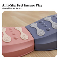 Physical Skills Development Sensory Balance Path Non-Slip Design Balance Beam Stepping Stone Set Endless Configurations Modular Stepping Blocks Lightweight & Portable for Toddlers, Preschoolers, Kindergarten, Outdoor, Playroom