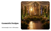 Photography Background Wrought Iron Display Frame Easy to Assemble Rectangular Backdrop Stand Minimalist Design Rectangular Decoration Stand for Picture Station, Reception Area