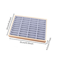 Cloth-Lined-Lined Bracelet Display Tray Rectangular Jewelry Display Tray Compartments Storage Organizer Safeguarding