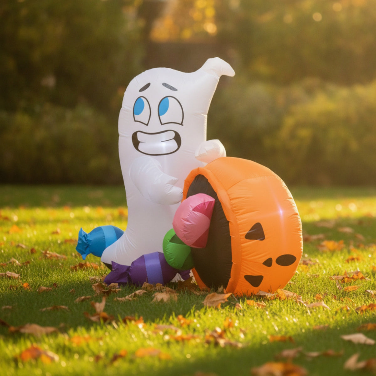 Inflatable Halloween Inflatable Ghost Outdoor Ghost Inflatable Quick Inflation Yard Decoration Easy to Inflate for Families, Homeowners, Lawn, Porch
