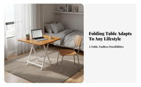 Foldable Design Square Folding Stand Space-Saving Fold-up Workstation space-efficient Size Portable Table Easy to stow for Apartment Dwellers, telecommuting Workers, Dorm Room, Bedroom, awaydoor, Street marketplace