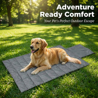 Portable Waterproof Dog Mat for Medium Dogs, Foldable Pet Travel Bed, All-Season Washable Cushion, Versatile Outdoor Indoor Use