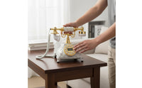 Ornate Vintage Button Phone Decorative Prop Desk Phone Eye-Catching for Collectors, Living Room, Office, Photo Studio