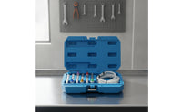 7 Pieces Chrome Vanadium Steel Brake System Bleeding Tool Kit Built-in Check Valve Brake Bleeder Wrench Kit for Garage