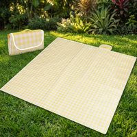 Picnic Blanket for Family Picnic, Thickened Waterproof Camping Mat with Film Coating, Beach Blanket with Storage Bag, Easy to Clean and Store