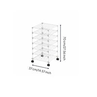 Large Capacity Art Supply Drying Rack Sturdy Metal Mesh Mobile Document Organizer Tool-No-Tool Assembly Wire Shelving Unit with Wheels for Students, Classroom