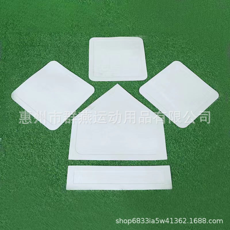 Rubber Baseball Home Plate Set of 5 Pieces with Pitcher Plate
