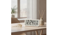 Digital desk Clock with Temperature and Humidity Digital desk Clock with Date and Weekday Minimalist for Bedroom
