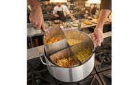 Vented Bottom Perforated Cooking Basket PVC-Coated Handle Straining Basket Hanging Hole Stainless Steel Colander Square Shape