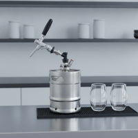 Polished Beer Keg Coupler with Lever Handle Compact Beer Tap with Handle Mechanical Keg Tap Commercial-Grade for Homebrewers