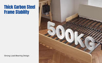 Foldable Sofa Bed, Steel Frame, Pull-extendable, Convertible for Living Room & Bedroom, Space-Saving