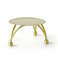 Candle Pedestal with Legs Decorative Pillar Candle Holder Pedestal Display Low-Height Candlestick Round for Tabletop