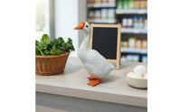 Authentic Feathers Realistic Goose Figurine Handmade Feathered Goose Model House Decoration for Photographers
