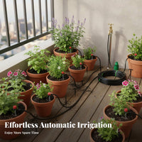 Drip Irrigation Kit Adjustable Emitters Micro Drip Irrigation Set Water Saving DIY Plant Watering System for Gardeners, Volume Er Beds, Greenhouse