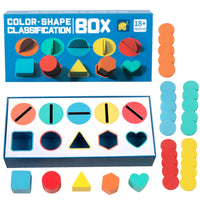 Sorting Box with Geometric Pieces Bright Color Sorting Box Educational Toy Fine Motor Skills Hand-Eye Coordination