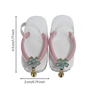 Japanese-Style Doll Sandals Flower Ornament Flat Open-Toe Doll Sandals Golden Chime Charm Toy Accessory