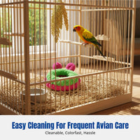 Bird Bed, Thick Plush Warm Bird Bed, Parakeet Cockatiel Lovebird Winter Sleeping House, Cute Design, Easy to Wash, Random Color