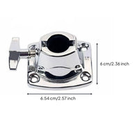 Easy to Install Drum Lug Mount Sturdy Metal Drum Clamp Chrome Finish Shell Mount Bracket Stable Grip