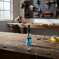 Single-Handed-Handed Use Quick Change Bit Holder Long-Lasting Quick Release Bit Holder Knurled Grip Hex Shank Adapter Heavy-Duty for Professionals, Repair, Construction