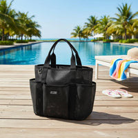 Mesh Beach Tote Bag Lightweight Large Capacity Swim Tote Tear Resistant Large Pouch for Swimming, Travel, Pool