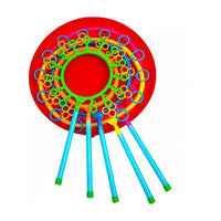 Bubble Rod Set Outdoor Bubble Set with Tray Colorful Toy for Backyard, Garden