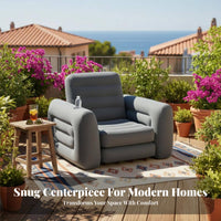 Portable transformable Pull-convertible Couch Foldable Pull-convertible Sleeper Sofa Multi-Functional Inflatable Furniture Lightweight for College Students, Homeowners, convertibledoor, Camping, Travel, Guest Room