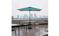 Rectangular Patio Umbrella Tilt-Adjustable Patio Umbrella with Base Resistant for Cafe Owners, Garden, Balcony, Terrace