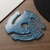 LP 45 Adapter ABS Plastic 45 RPM Adapter Insert Vinyl Stabilizer Speckled Music Accessory Curved Design